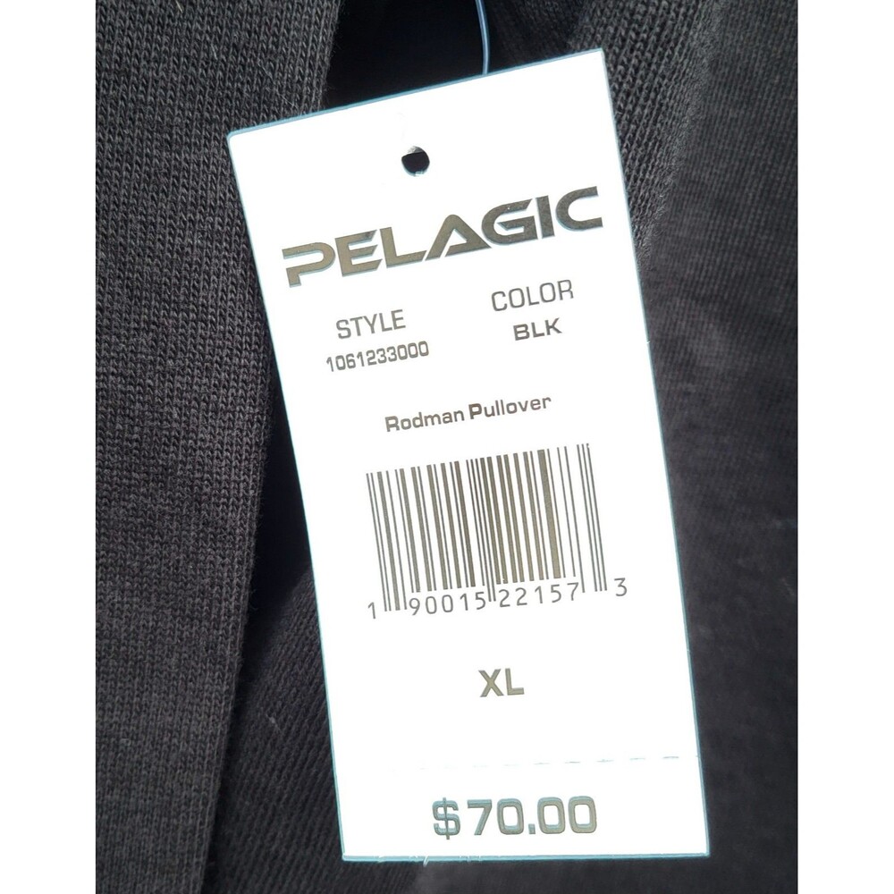 Pelagic Fleece Hoodie Fishing Black Mens XL - Picture 9 of 9